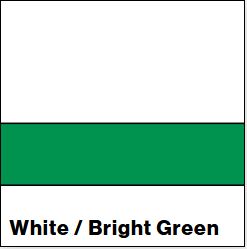 White/Bright Green SATIN 1/16IN - Rowmark Satins
